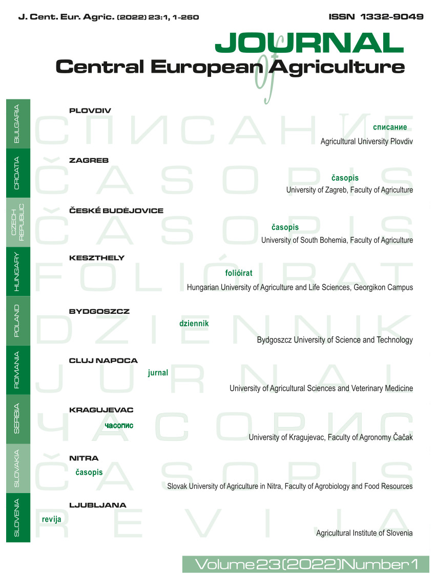 Journal of Central European Agriculture (JCEA)